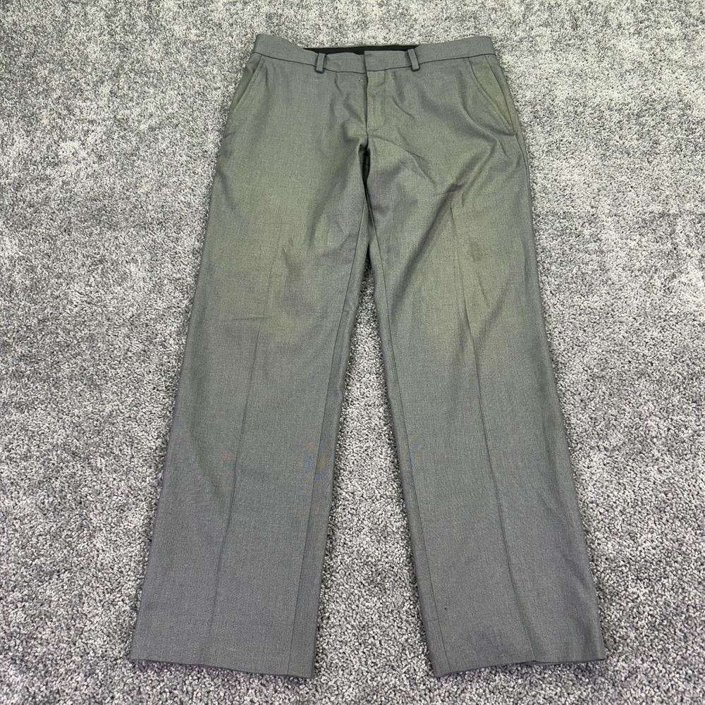 Kenneth Cole Reaction Dress Pants Mens 32x30 Gray Straight Leg Casual City